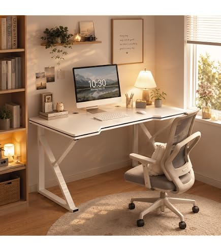 Amazon | 【組立品】パソコンデスク 幅120cm 奥行60cm ワークデスク